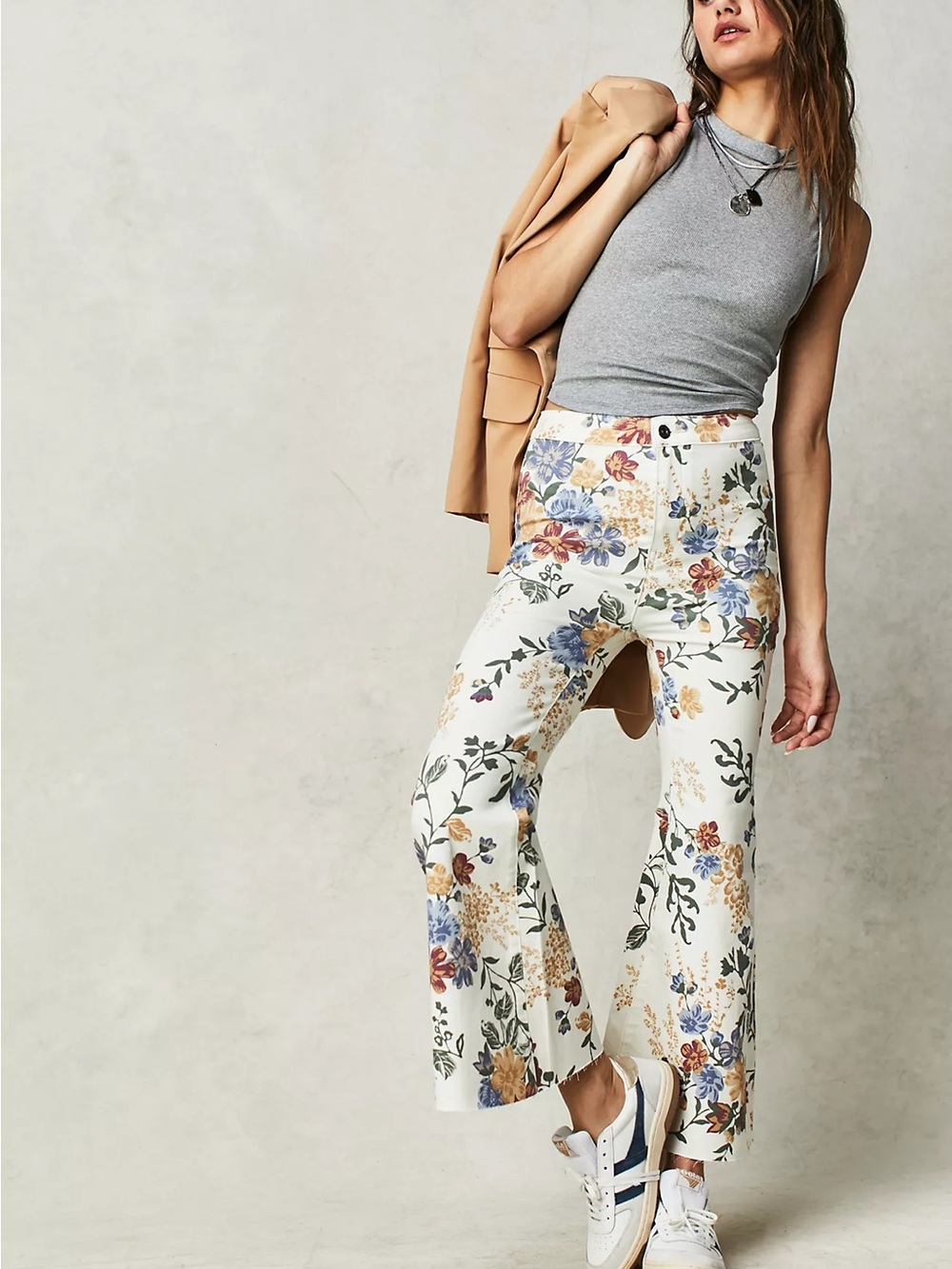 We The Free Youthquake Printed Crop Flare Jeans